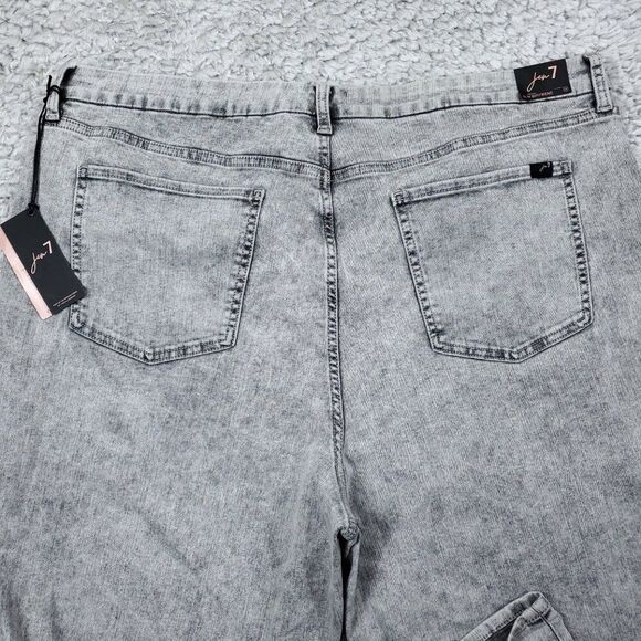Jen7 Slim Boyfriend Jeans Size 24 Gray Stretch Denim Stone Wash - Picture 3 of 11